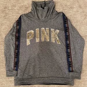 NWOT PINK limited edition flip sequin cowl neck